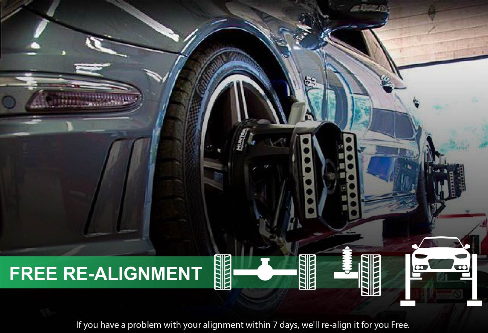 Tracking on Hunter 4 Wheel Alignment System, Discount (Braintree Tyres CM7 2QS)