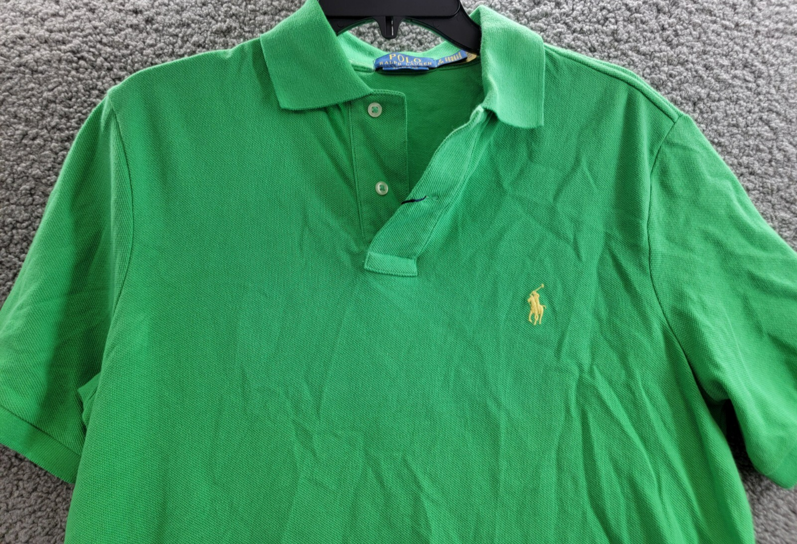 Polo Ralph Lauren Classic-Fit Mesh Polo Shirt Mens S Green Short Sleeve Pullover - Picture 3 of 18