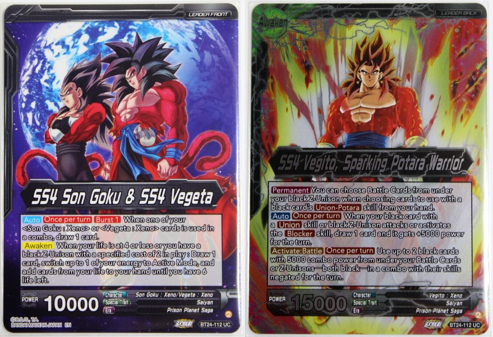 SS4SonGoku & SS4Vegeta/ SS4 Vegito, Sparking Potara Warrior SS4SonGoku & SS4Vegeta/ SS4 Vegito, Sparking Potara Warrior