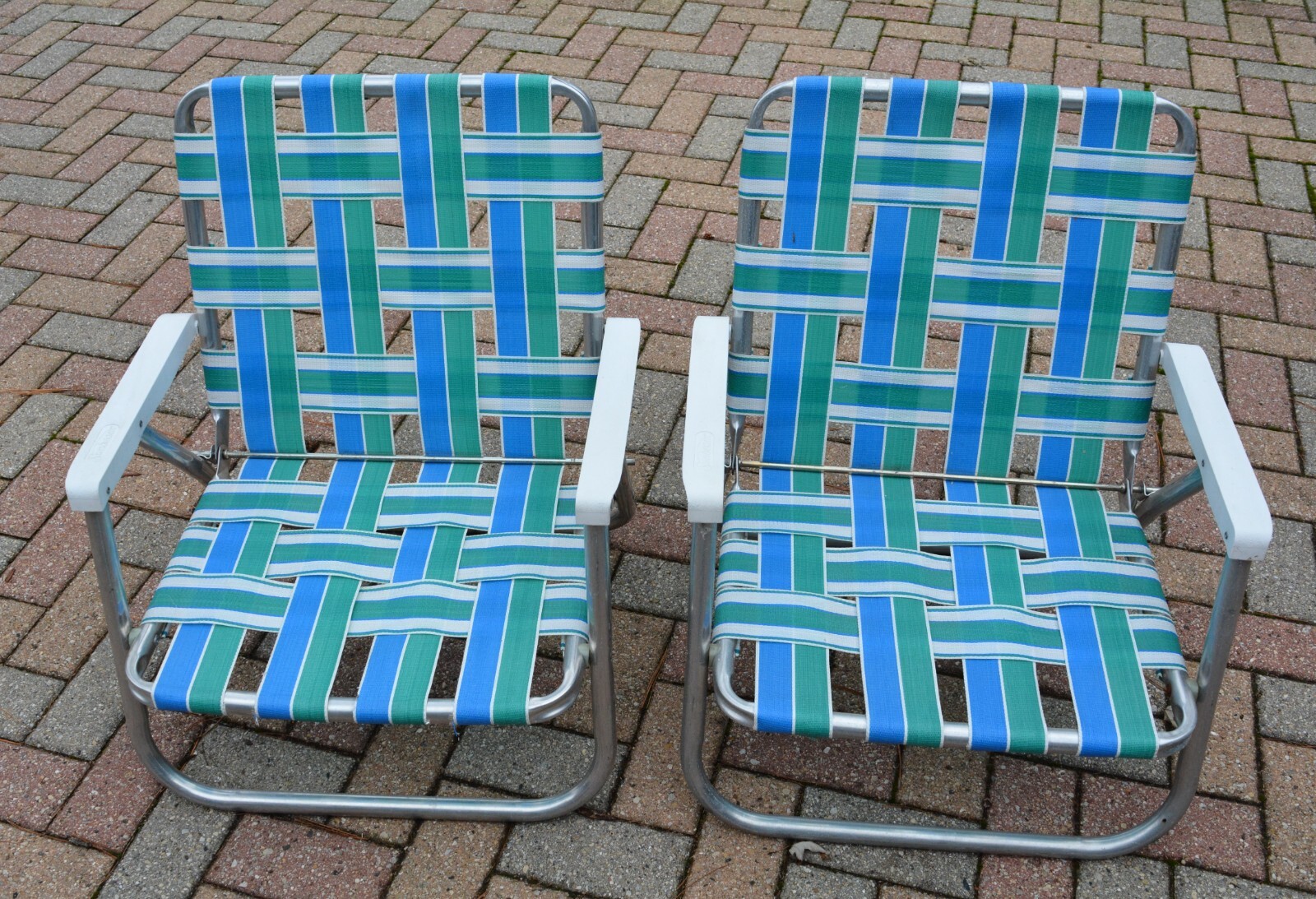 ビンテージ　ローンチェア　Sun beam Vintage Sunbeam Aluminum Beach Lawn Chair Outdoor Folding