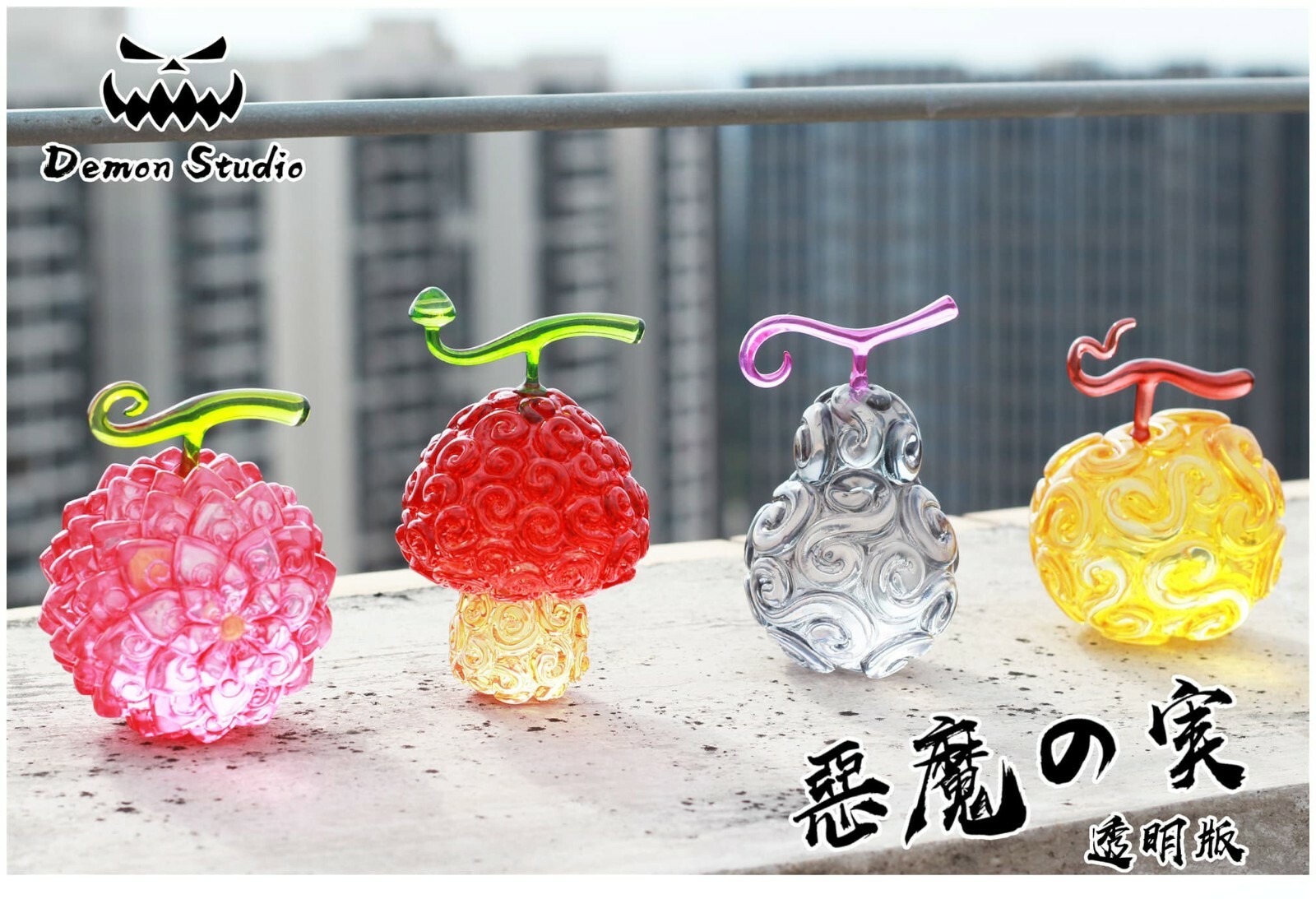 Demon Studio Devil Fruit set #2 Transparent One Piece Statue Resin 11cm |  eBay