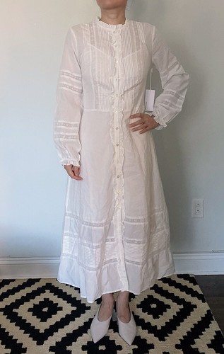 Pre-owned Reformation Ensley Dress Ivory Size 2 Orig. $278 In White