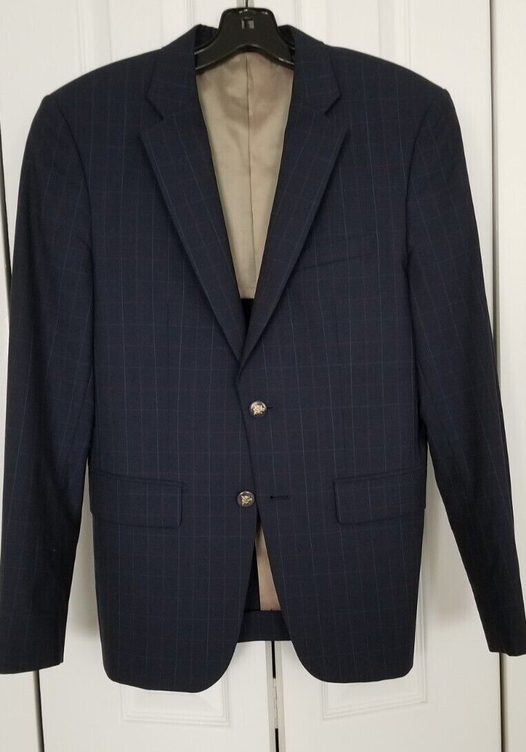 【SPERONE】24SS★ Minimal Two Button Blazer Man BASSO HOMME Beginning Spirit Slim Fit Wool Blue Blazer