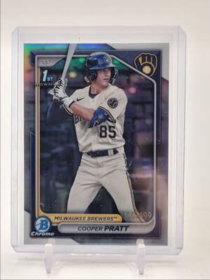COOPER PRATT 2024 BOWMAN CHROME 1ST REFRACTOR BREWERS /499 Q0208