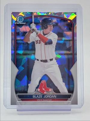 BLAZE JORDAN 2023 BOWMAN CHROME ATOMIC REFRACTOR RED SOX Q2045