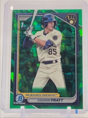 COOPER PRATT 2024 BOWMAN CHROME 1ST BASEBALL SAPPHIRE GREEN /99 Q2570