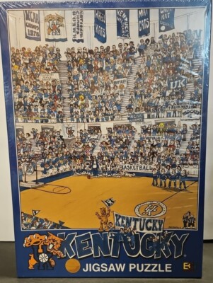 Vtg 1986 Kentucky Wildcats Basketball Jigsaw Puzzle - John Holladay Factory Seal