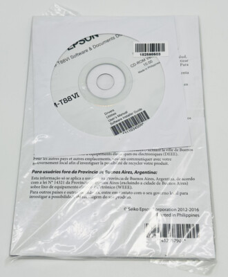 EPSON Printer Software Disc & Documents Drivers User's Manual TM-T88Vl NEW