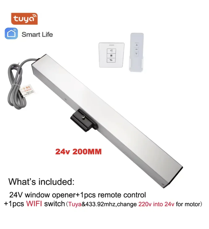 400mm 300MM 200MM Automatic Window Opener Window Actuator Tuya Wifi Smart Home