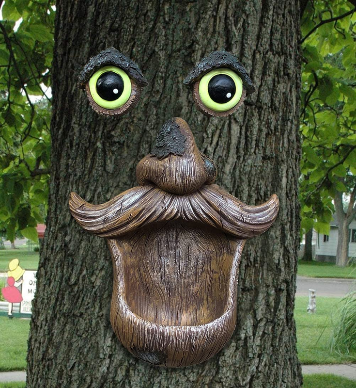 - Old Man With Glowing Eyes In Dark Outdoor Tree Hugger Scu