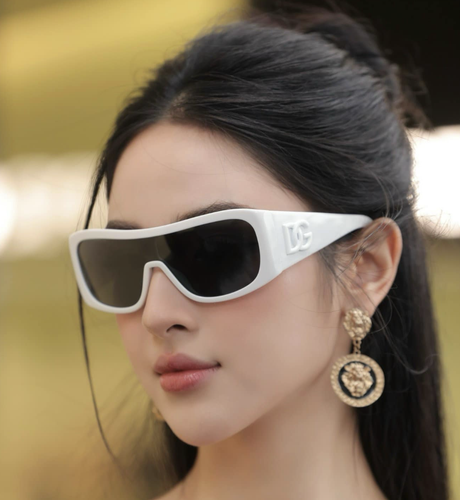 Pre-owned Dolce & Gabbana 0dg4454-331287 White Sunglasses