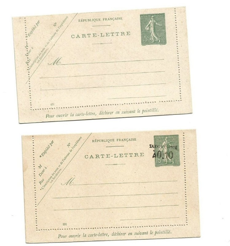 France - Entier Postal - Type Semeuse NÂ°Yt 130 Cl1 + Cl4- Neufs