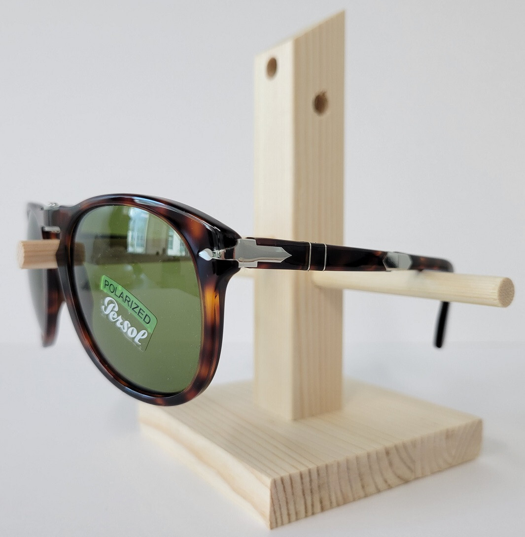 Pre-owned Persol 714/sm Sunglasses 714sm Havana Steve Mcqueen 24p1 Polarized Authentic 54m In Green