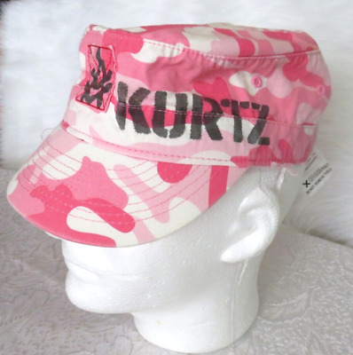PINK & WHITE CAMO HAT A. KURTZ SIZE MEDIUM DISTRESSED 100% COTTON NEW WITH TAGS