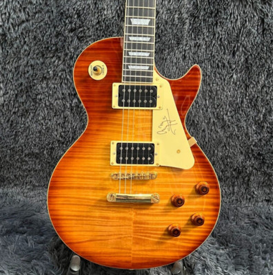 LP Electric Guitar Flame Maple Top Mahogany Body Rosewood Fretboard 6 String