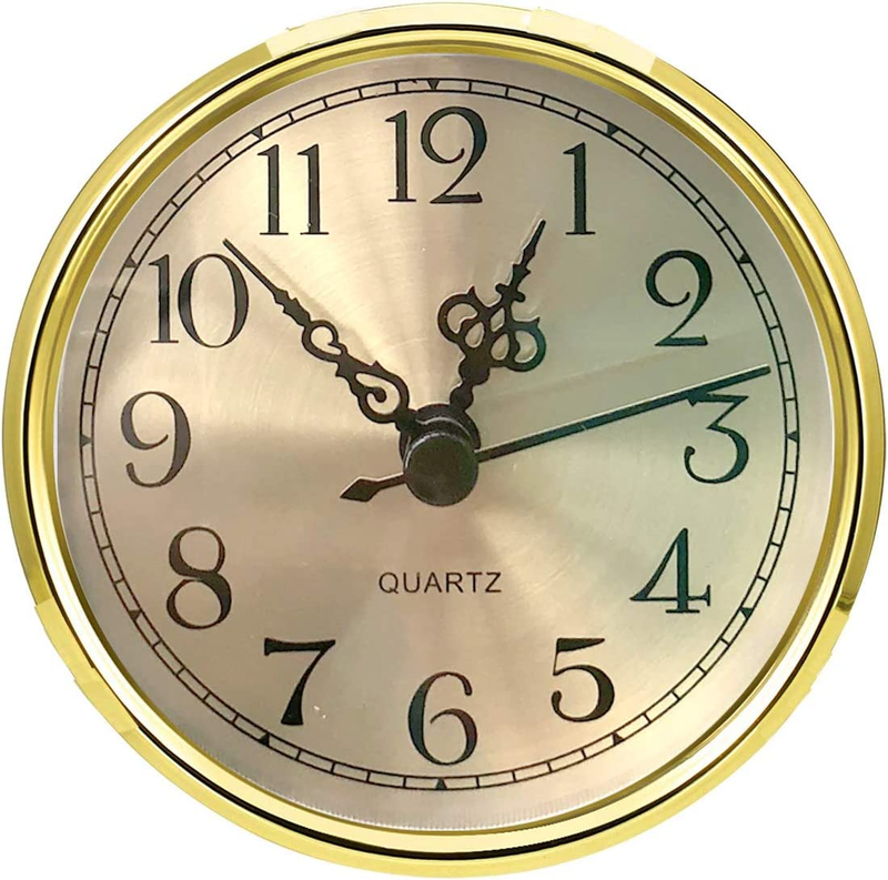 Elegant Gold Mini Insert Clock Fits 3