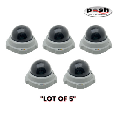 ''Lot of 5''AXIS M3203 Fixed Dome Network Camera Part Number: 0336-001-02 - White