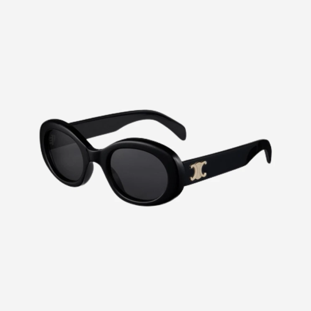 Pre-owned Celine (w)  Triomphe 01 Sunglasses In Acetate Black / Fedex