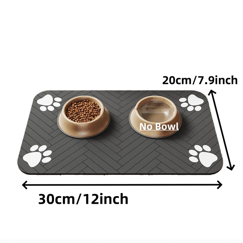 Absorbent Pet Feeding Mat Waterproof Non Slip Dog Cat Food Water Bowl Placemat
