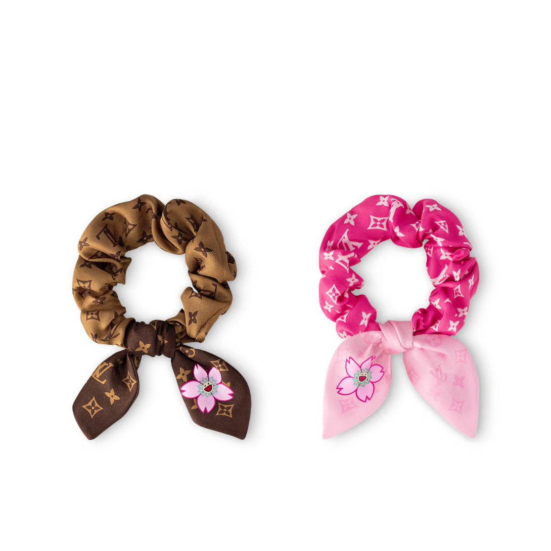 Louis Vuitton × Takashi Murakami 2 Set Scrunchie Cherry