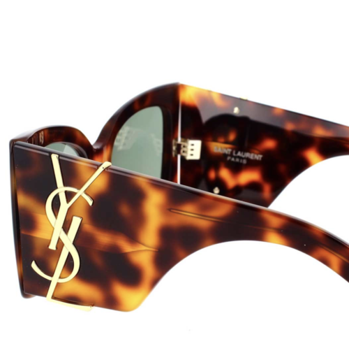 Pre-owned Saint Laurent Yves  Sl-m119f-blaze-002-53 Havana Sunglasses