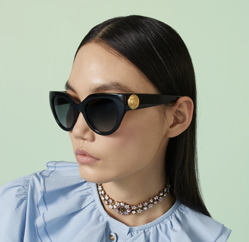 GUCCI GUCCI GG1408S-001 BLACK SUNGLASSES