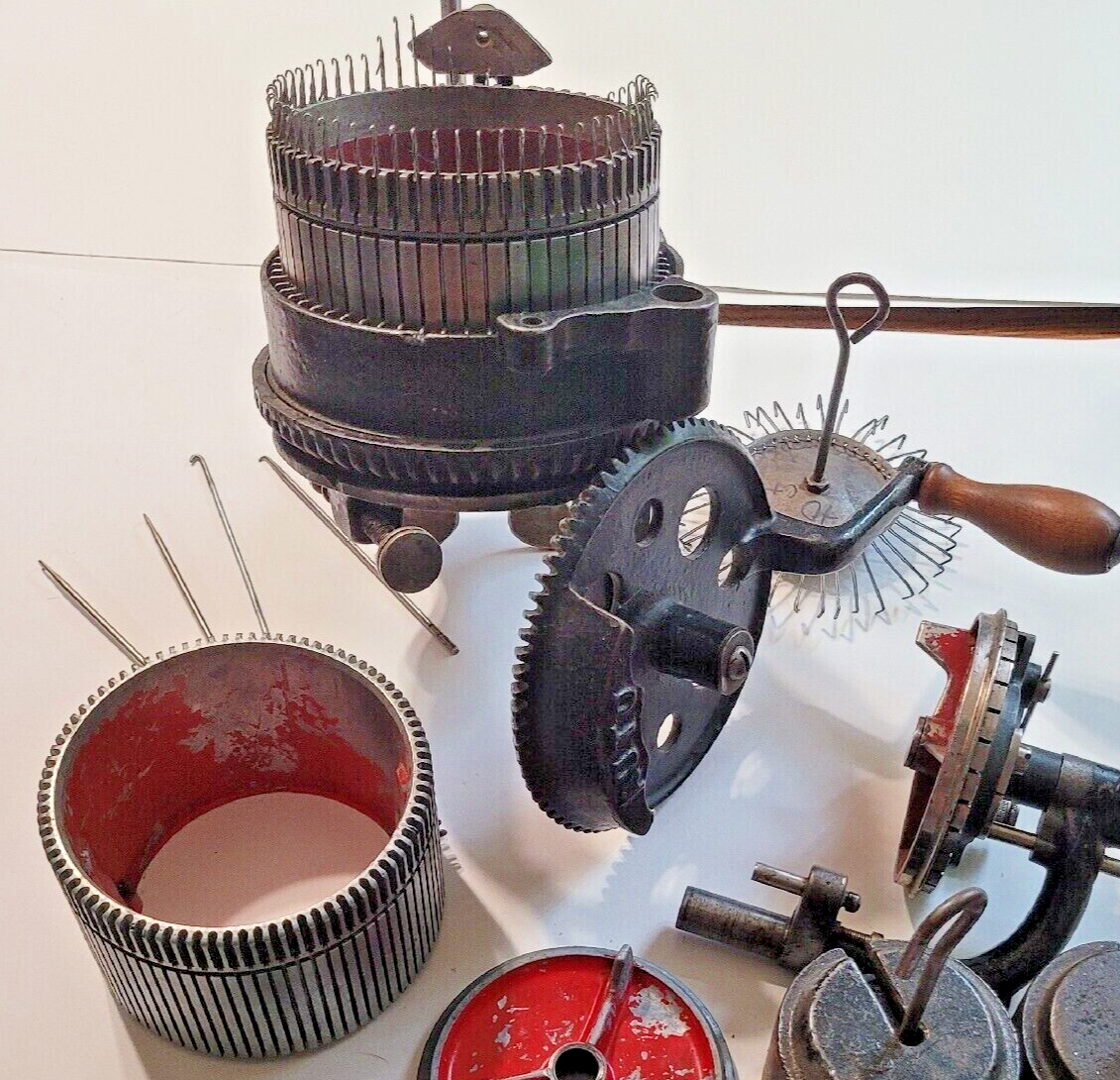 Original CSM Auto Knitter Sock Knitting Machine Hosiery Antique Canada