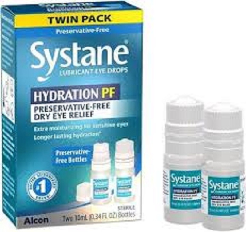 Systane HYDRATION PF Lubricant  Eye Drops 2-10mL Bottles EXP