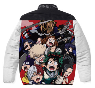 Primitive Skateboarding Apparel Men's X My Hero Academia Puffer Jacket