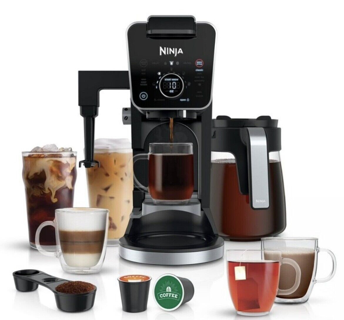 Ninja DualBrew Pro Specialty Coffee Maker System with Milk Frother CFP301