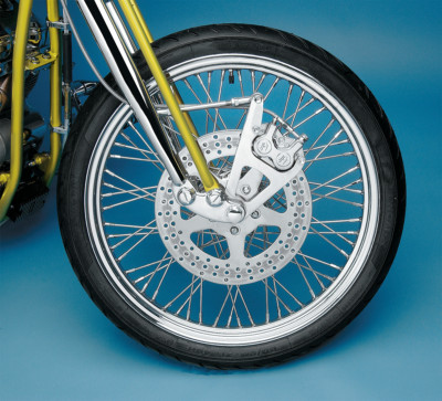 PERFORMANCE MACHINE (PM) Single Disc Caliper - Front - Polished - Springer 88-99