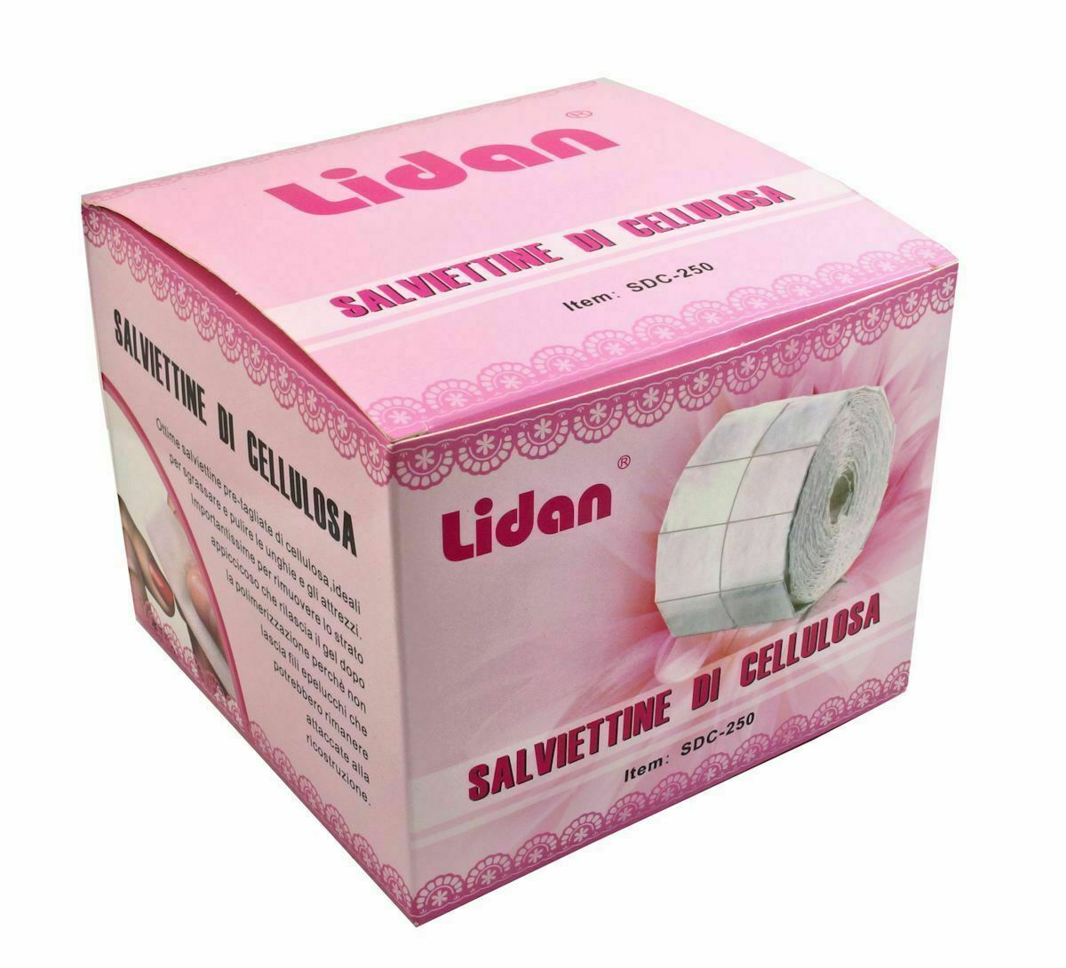 Rotolo Cellulosa Pads 250 Pezzi Ricostruzione Unghie Nail Art Salviettine cir