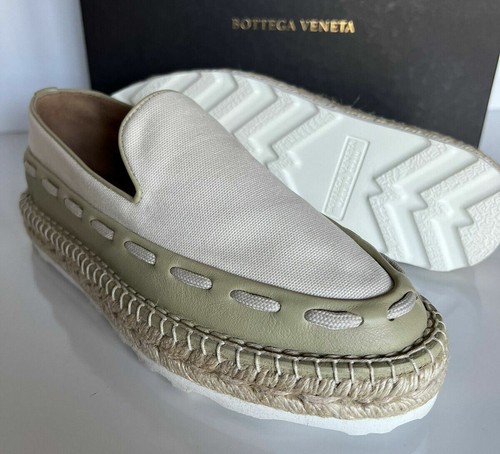 Pre-owned Bottega Veneta $620  Women's Slip-on Espadrilles Shoes 10 Us (40 Euro) 578386 In Oregano/plaster