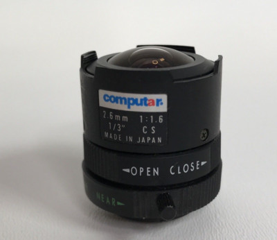 Computar Security Camera TV Adjustable Zoom Lens 1:1.6  2.6mm  1/3'' CS Mount