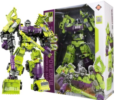 Devastator Transformation G1 6in1 Oversized 44cm 17.3'' Action Figure Green USA