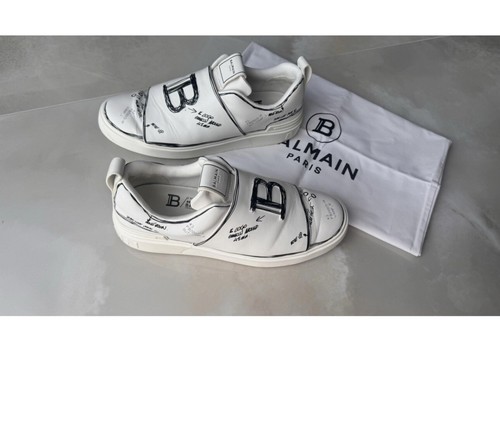 スニーカー BALMAIN Men Sneakers Black EM1VJ309KCKN UBK Monogram jacquard B-Court sneakers white white - Men | BALMAIN
