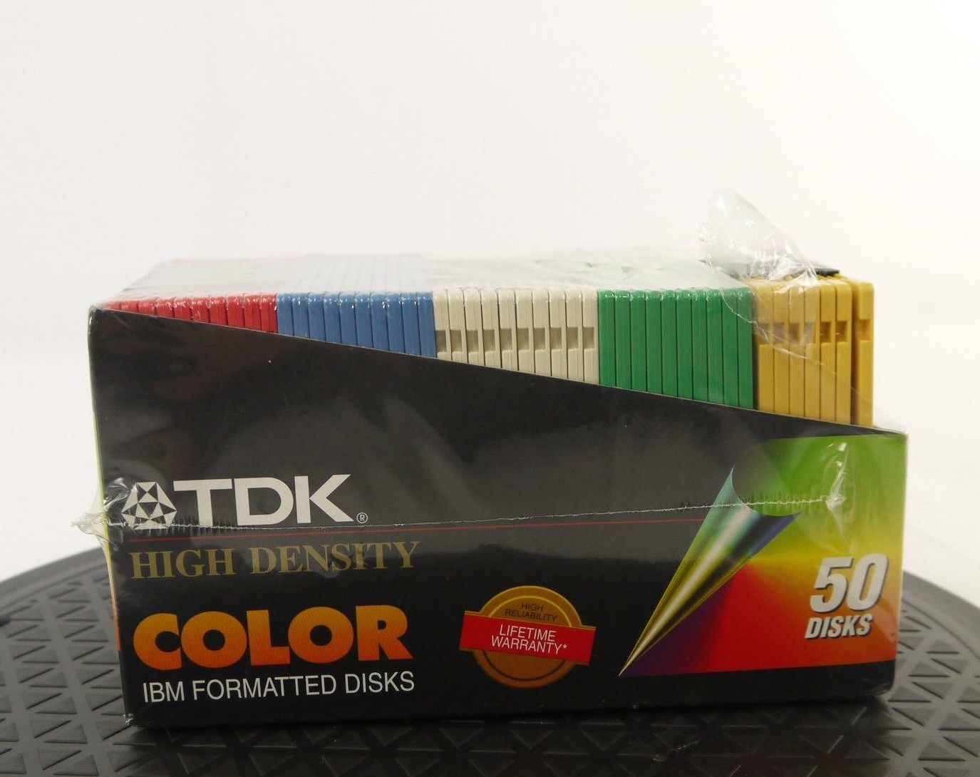 TDK High Density 3.5 in. IBM Format Color Floppy Disks Open Box 47 of 50 Disks