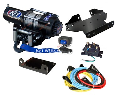 Kawasaki 750 Brute Force Winch and Mount Plate Kit 2005-2023 2000 lbs KFI ATV