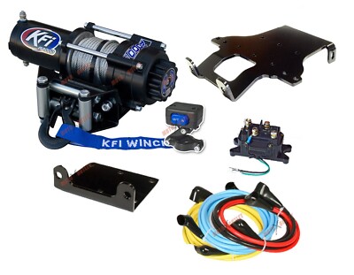 Honda Rincon 680 650 Winch and Mount Plate Kit 2003-2023 2000 lbs KFI ATV