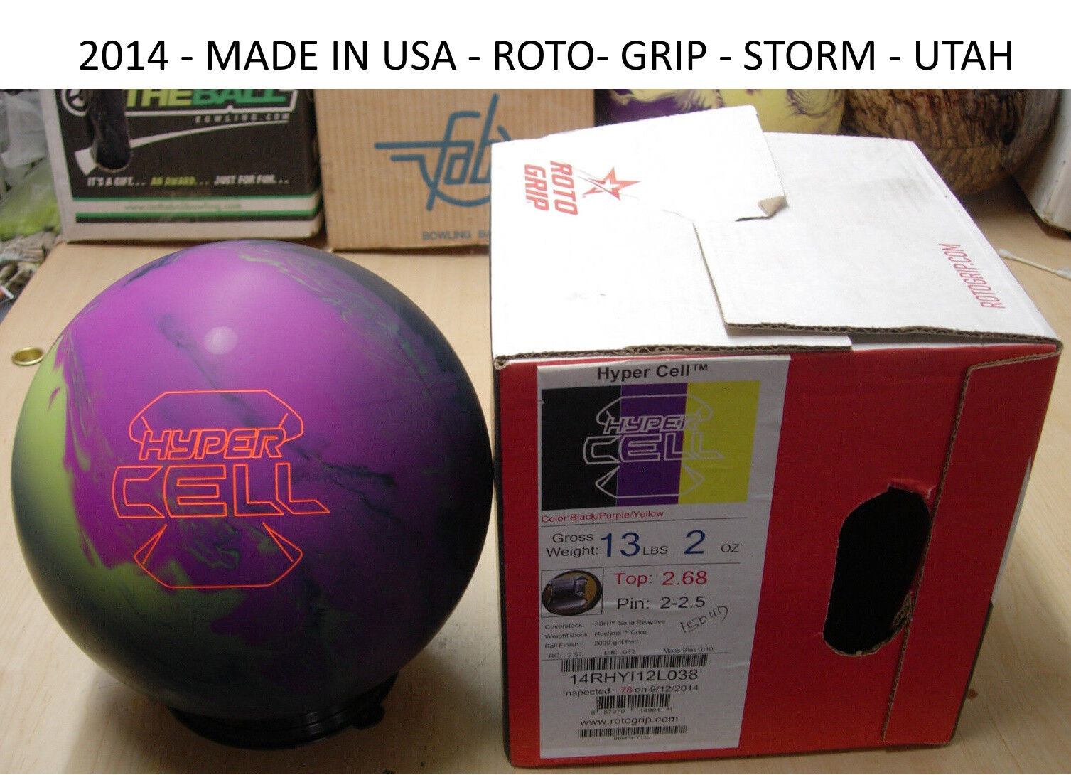 MADE IN USA 2014 = 13# 02oz NIB Roto Grip HYPER CELL TW 2.68 MADE IN USA 2014 = 13# 02oz NIB Roto Grip HYPER CELL TW 2.68