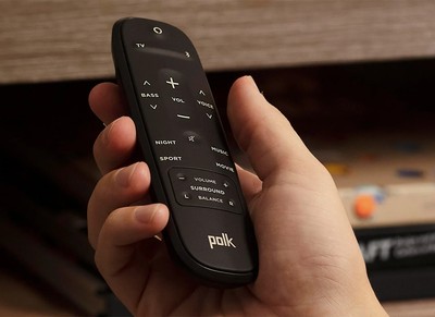 Genuine POLK React Home Theater Soundbar Built in Alexa Remote with batteries