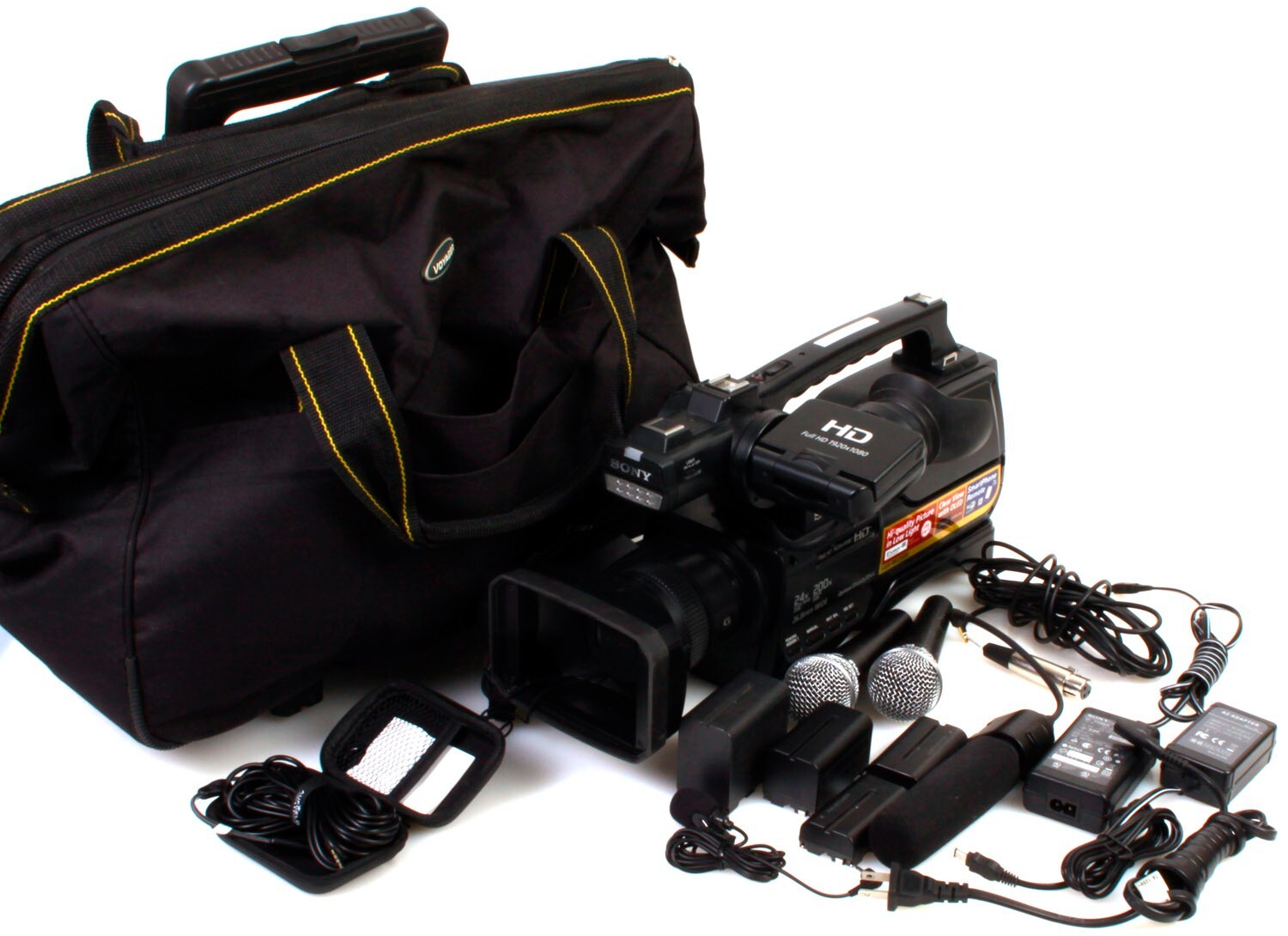 Sony HXR-MC2500 Full HD Pro Camcorder w/ Case, Batteries