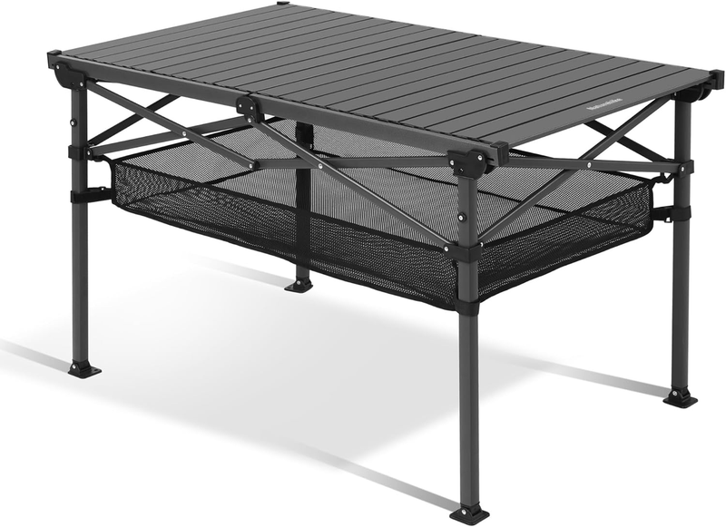 Folding Camping Table Aluminum Portable Roll Up Picnic Beach Outdoor 4-6 Person