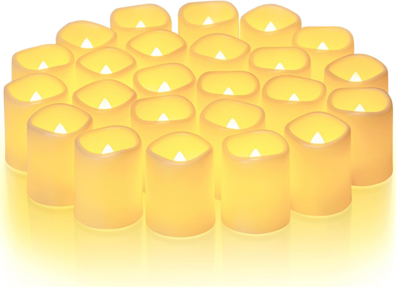 Homemory 24Pack Flickering Flameless Votive Candles, 200+Hou