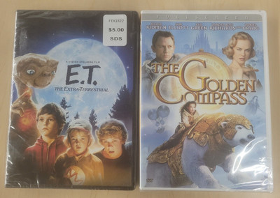 NEW Lot of 2: E.T The Extra-Terrestrial DVD & The Golden Compass DVD