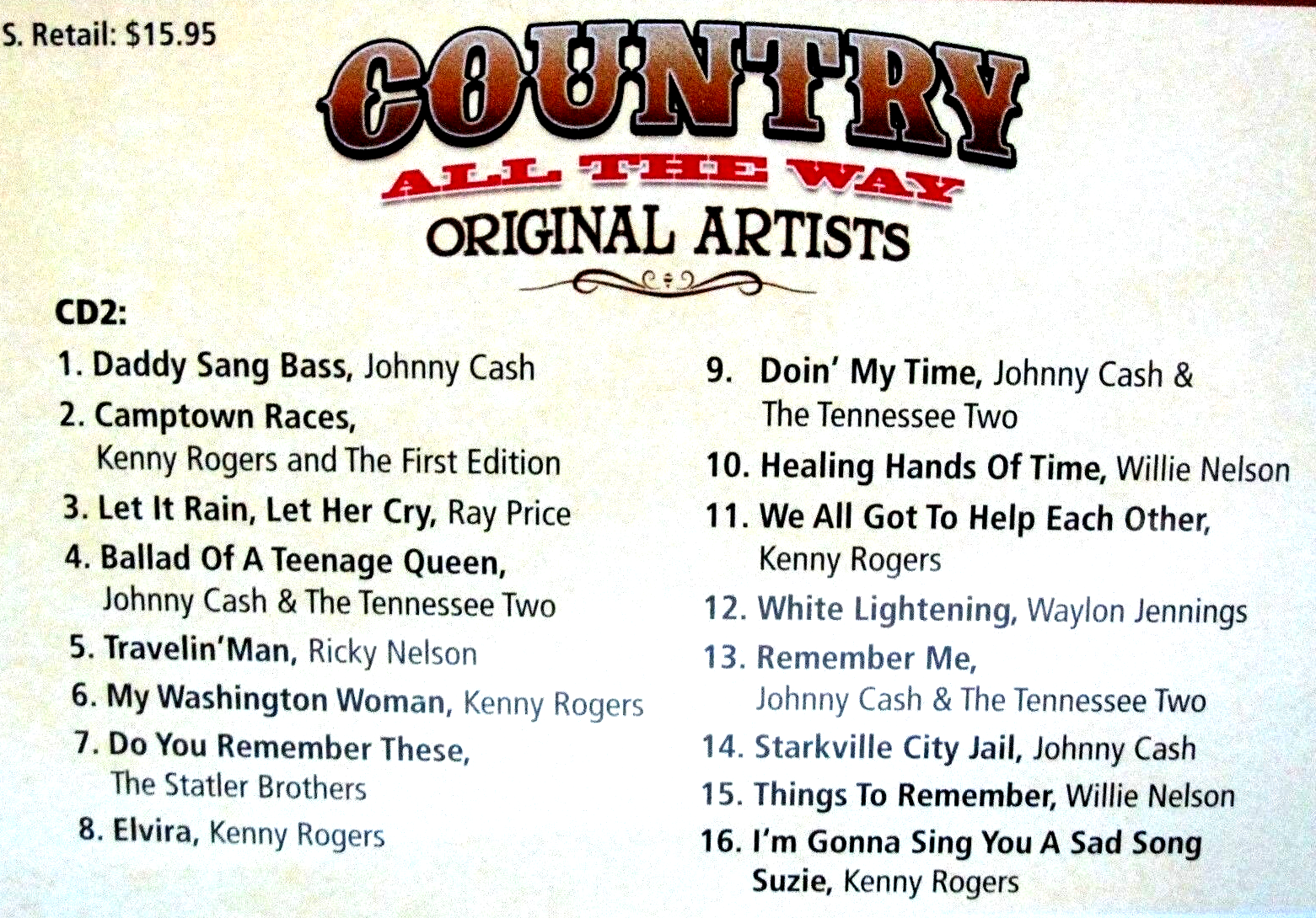 Country Music All The Way 5 CDS NEW Loretta Lynn,Willi Nelson,60 SONGS,ORIGINAL 
