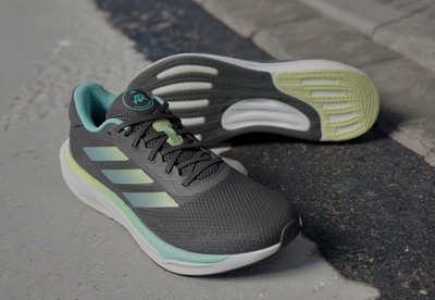 NEW Mens ADIDAS SUPERNOVA STRIDE Core Black  Pulse Lime MESH Running Shoes