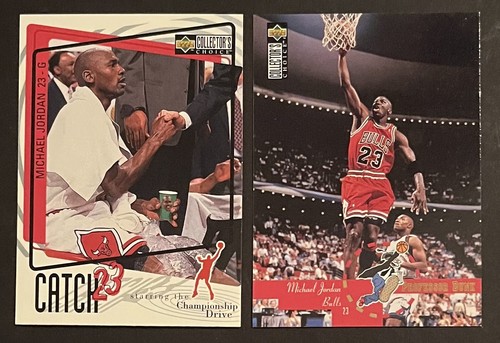 2) UPPER DECK MICHAEL JORDAN 1995-96 #195 CHICAGO BULLS HOF