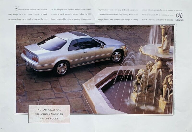 1993 ACURA Legend Coupe SE Not All Classical Belong in History Books PRINT AD