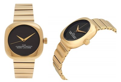 Pre-owned Marc Jacobs Luxury Ladies Watch  The Cushion Quartz Black Dial Watch Rrp £360